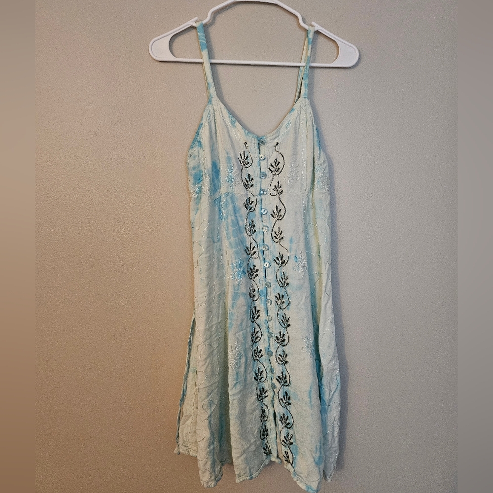 Henna Small Blue Tie-Dye Dress